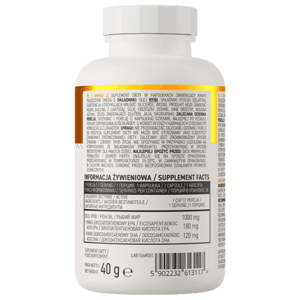 Vitamine și minerale OstroVit OMEGA 3 5902232613117  30 capsule photo 3