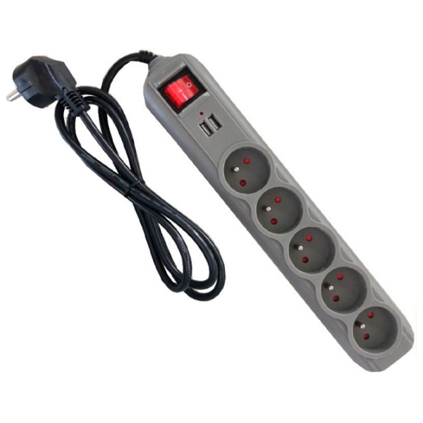 Удлинитель Kraft&Dele KD4033 1.5 м Серый  photo 3