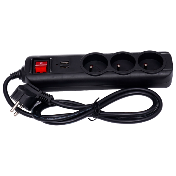 Удлинитель Kraft&Dele KD4032 3 м Черный  photo 2