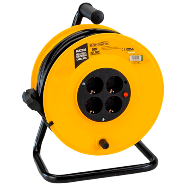 Prelungitor pe tambur Bormann BCR2230 50 m Yellow  photo 1