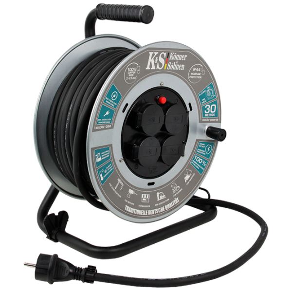 Удлинитель на катушке Könner & Söhnen KSCRM-30M 30 м Серый  photo 1