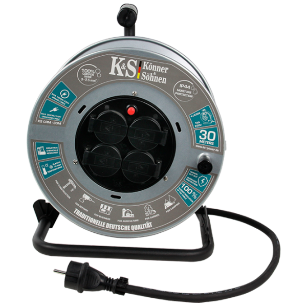 Удлинитель на катушке Könner & Söhnen KSCRM-30M 30 м Серый  photo 2
