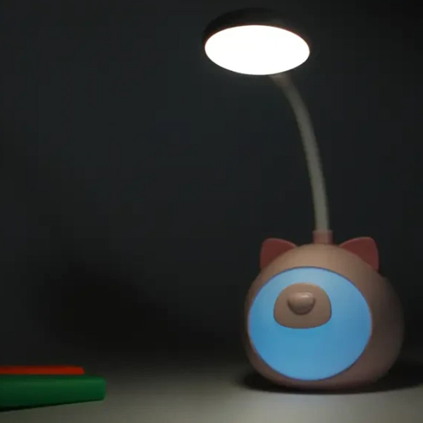 Lampă de noapte Cute Pet Cartoon Pig Pink Acumulator photo 3