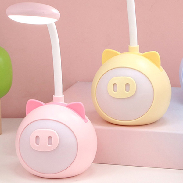 Lampă de noapte Cute Pet Cartoon Pig Pink Acumulator photo 5
