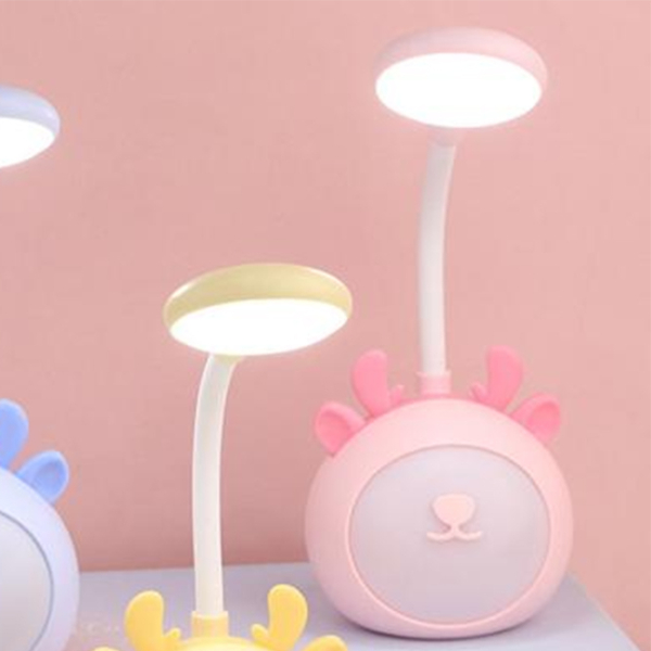 Lampă de noapte Cute Pet Cartoon Deer Pink Acumulator photo 4