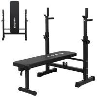 Bancă fitness Insportline Hero B30 Black Antrenamente de forță