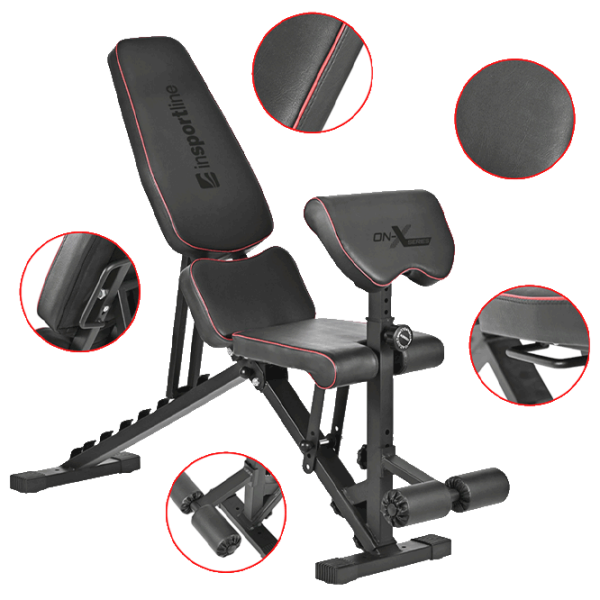 Bancă fitness Insportline ON-X AB10 Black Antrenamente de forță photo 3