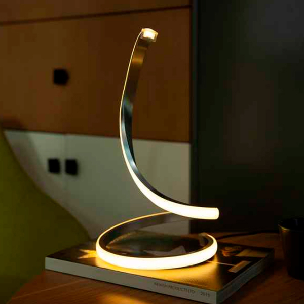 Lampă de masă Desk lamp JH-6001 Silver/Blue Rețea photo 5