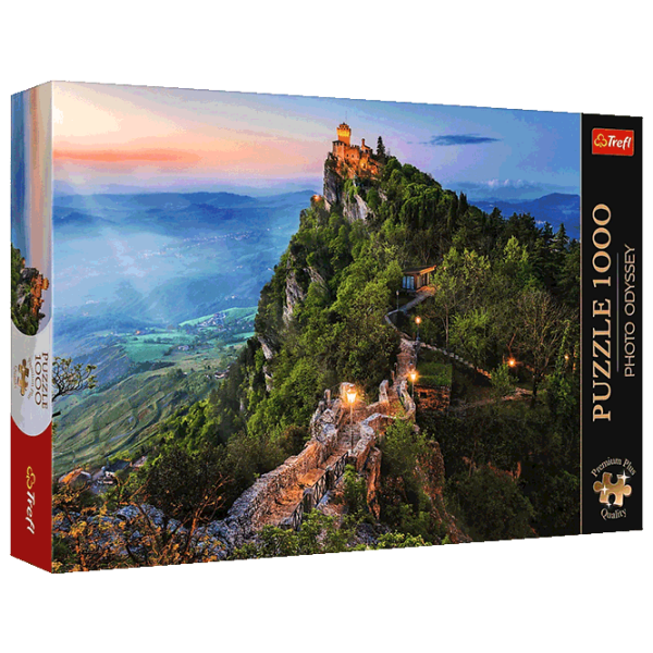 Puzzle Trefl Cesta Tower, San Marino (590051110822) Numărul de piese: 1000, Vârsta recomandată: 12+ photo 1
