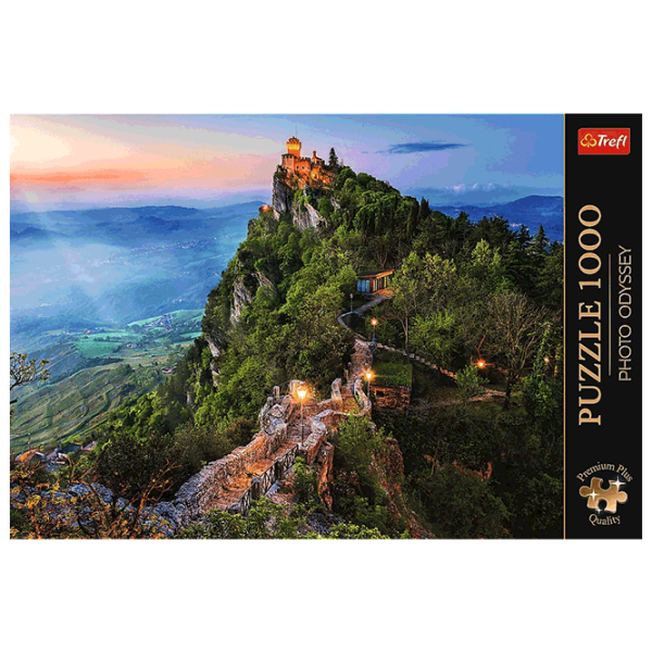 Puzzle Trefl Cesta Tower, San Marino (590051110822) Numărul de piese: 1000, Vârsta recomandată: 12+ photo 3