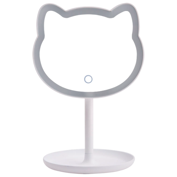 Oglindă de machiaj LED Mirror Cat Makeup Gray White  photo 1