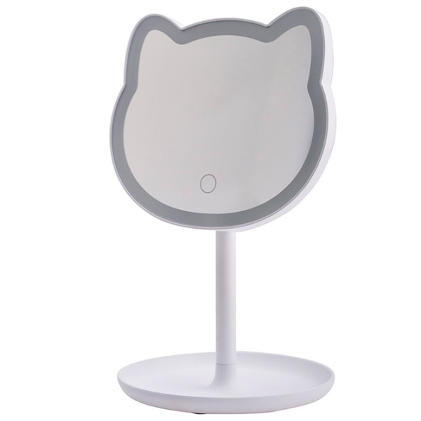 Oglindă de machiaj LED Mirror Cat Makeup Gray White  photo 4