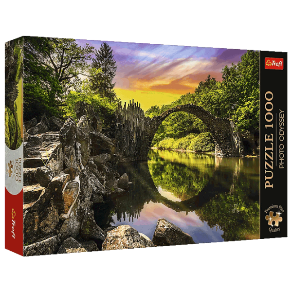 Puzzle Trefl Rakotz Bridge in Kromlau, Germany (5900511108118) Numărul de piese: 1000, Vârsta recomandată: 12+ photo 1