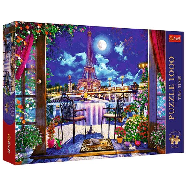 Puzzle Trefl Paris in the moonlight (5900511108439) Numărul de piese: 1000, Vârsta recomandată: 12+ photo 1