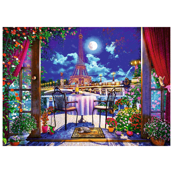 Puzzle Trefl Paris in the moonlight (5900511108439) Numărul de piese: 1000, Vârsta recomandată: 12+ photo 2