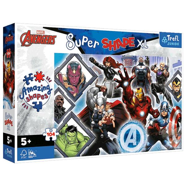 Puzzle Trefl Super Shapes XL (5900511500189) Numărul de piese: 104, Vârsta recomandată: 5+ photo 1