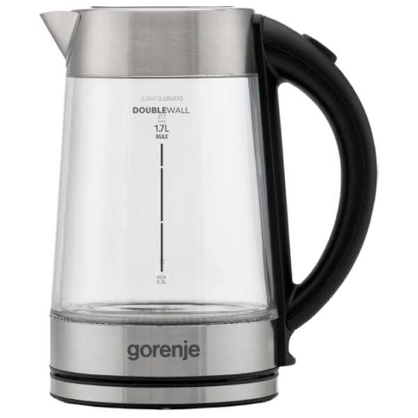 Ceainic electric Gorenje K17GDWII Inox 2200 W, 1.7l, Material interior: Sticlă photo 1