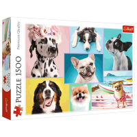 Puzzle Trefl Cute Dogs (5900511261868) Numărul de piese: 1500, Vârsta recomandată: 12+