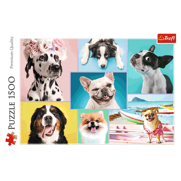 Puzzle Trefl Cute Dogs (5900511261868) Numărul de piese: 1500, Vârsta recomandată: 12+ photo 2