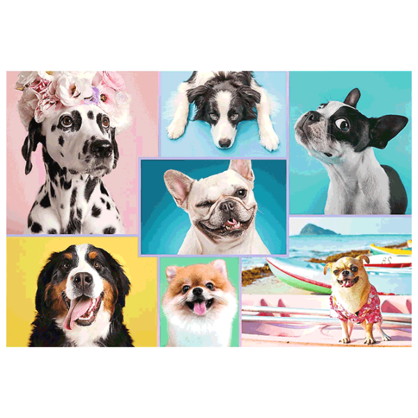 Puzzle Trefl Cute Dogs (5900511261868) Numărul de piese: 1500, Vârsta recomandată: 12+ photo 3
