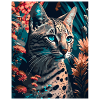 Pictură pe numere Strateg Pisică prădătoare GS905 50 x 40 cm, Pânză