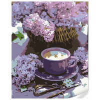 Pictură pe numere Strateg Coș de liliac SS1113 40 x 30 cm, Pânză