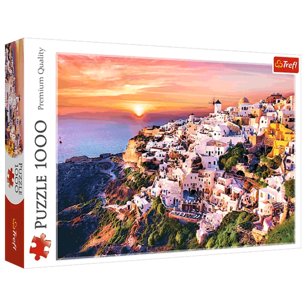 Puzzle Trefl Sunset over Santorini (5900511104356) Numărul de piese: 1000, Vârsta recomandată: 12+ photo 1