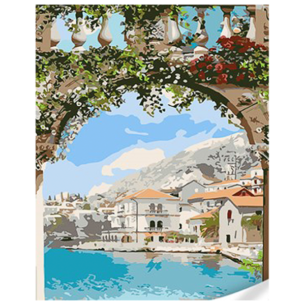Картина по номерам Strateg Романтический залив SS1055 40 x 30 cm, Ткань photo 1