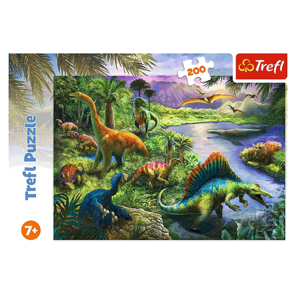 Puzzle Trefl Predatory Dinosaurs (5900511132816) Numărul de piese: 200, Vârsta recomandată: 7+ photo 2