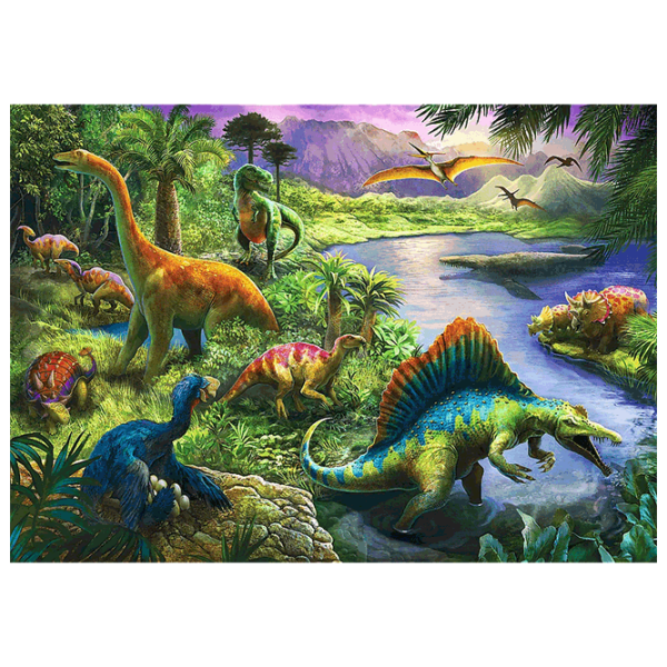 Puzzle Trefl Predatory Dinosaurs (5900511132816) Numărul de piese: 200, Vârsta recomandată: 7+ photo 3