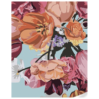 Pictură pe numere Strateg Varietate de lalele SS1124 40 x 30 cm, Pânză