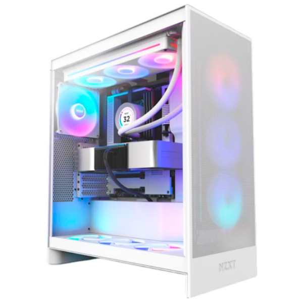 Корпус NZXT H7 Flow RGB (2024) Белый micro ATX photo 1
