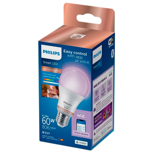 Bec inteligent LED Philips Smart LED Bulb 929003601021 E27 | 8.5 W | White photo 2