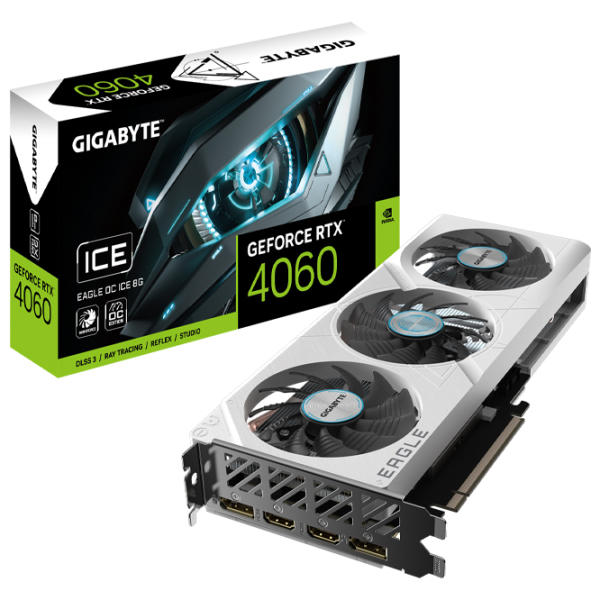 Видеокарта Gigabyte GeForce RTX 4060 EAGLE OC ICE 8 ГБ PCI Express x16 4.0 photo 6