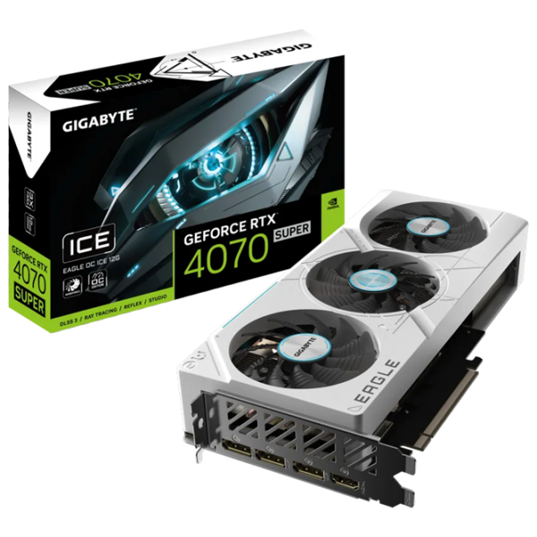 Видеокарта Gigabyte GeForce RTX 4070 SUPER EAGLE OC ICE 12 ГБ PCI Express x16 4.0 photo 6