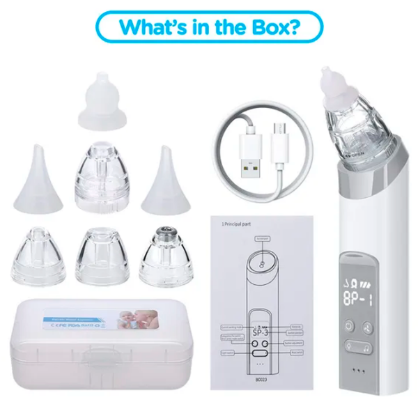 Назальный аспиратор LANTONKIN Electric Nasal Aspirator & Blackhead Remover 700 мАч / Серый photo 6