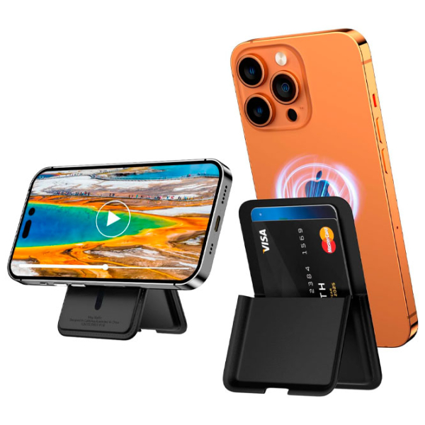 Suport pentru telefon WIWU Wallet Mag Black  photo 4