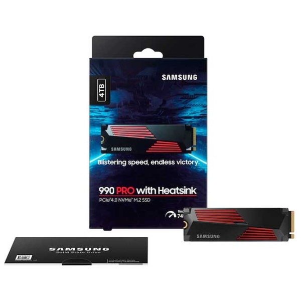 SSD Samsung 990 PRO w/ Heatsink M.2 NVMe 4 ТБ Скорость чтения: 7450 Мб/с,
Скорость записи: 6900 Мб/с photo 3