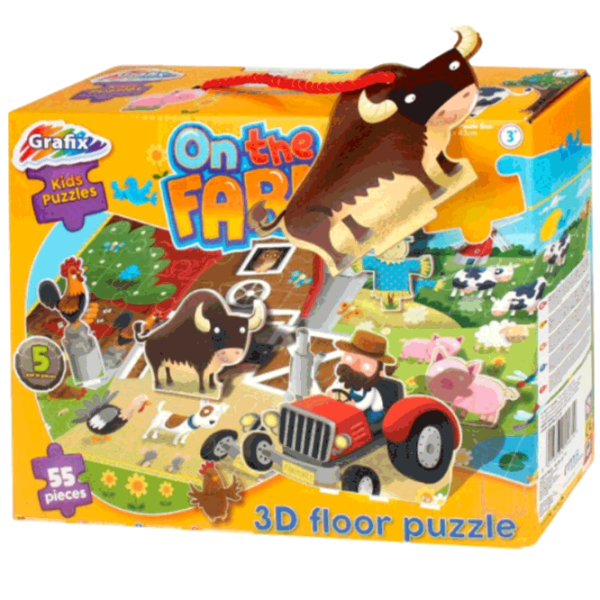 Puzzle Grafix On the Farm (RG4614) Numărul de piese: 55, Vârsta recomandată: 3+ photo 1