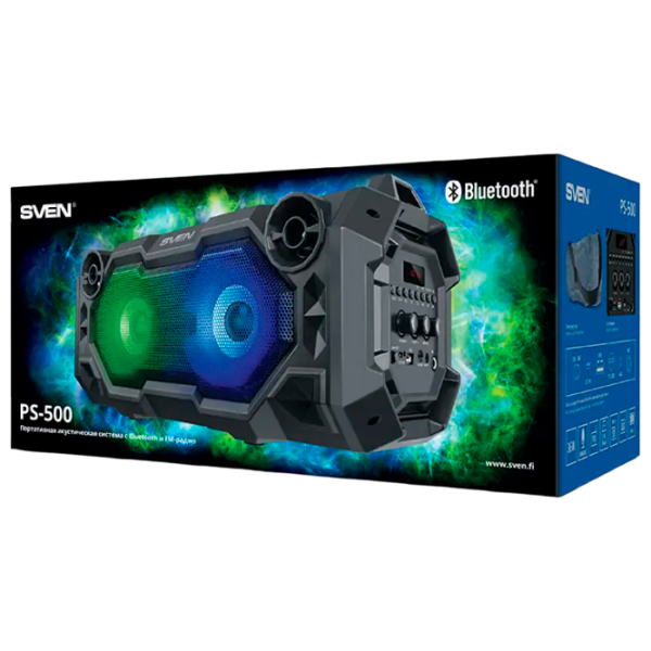 Boxă portabilă Sven PS-500 Black 2 x 18 W photo 6