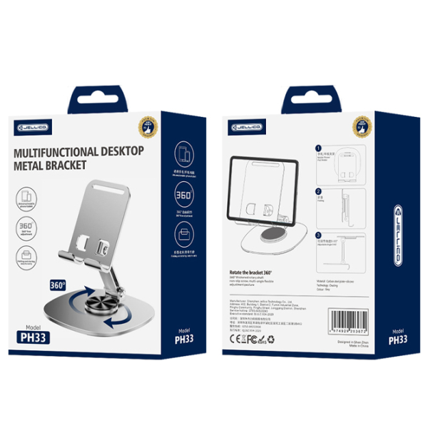 Suport pentru telefon Jellico PH33 Silver  photo 3