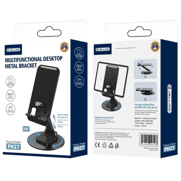 Suport pentru telefon Jellico PH27 Black  photo 3