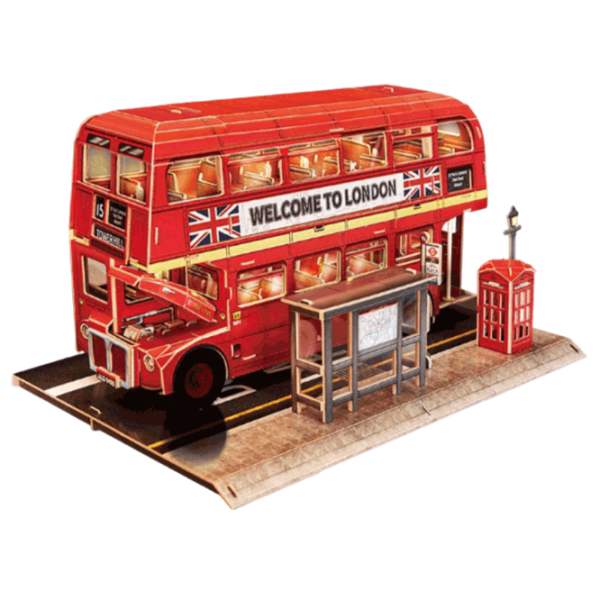 Puzzle CubicFun Лондонский двухэтажный автобус (L538h) Количество деталей: 161, Рекомендуемый возраст:  photo 2