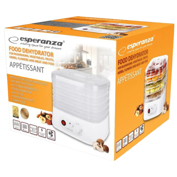 Uscător de fructe și legume Esperanza EKD004 White 250 W photo 3
