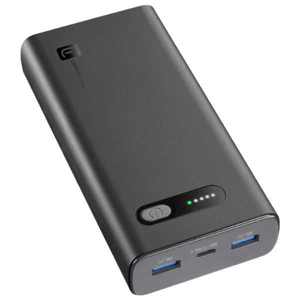 Power Bank 20000 mAh Cellularline PBFAST01PD20000K (20 W) Black  photo 1