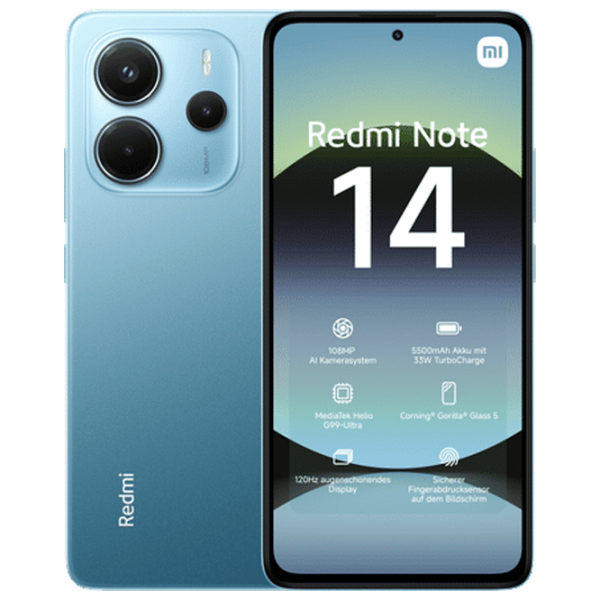 Xiaomi Redmi Note 14 4G 256 ГБ Синий Ocean 6.67" | 108 Мп | 8 ГБ | Dual SIM photo 1