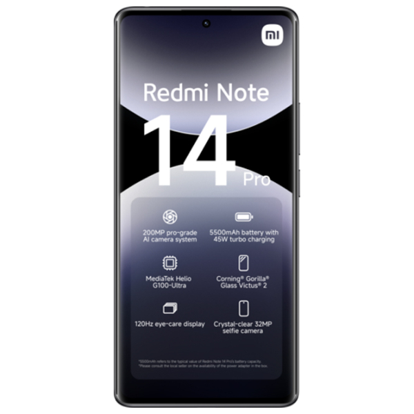Xiaomi Redmi Note 14 Pro 4G 256 ГБ Черный Midnight 6.67" | 200 МП | 8 ГБ | Dual SIM photo 3