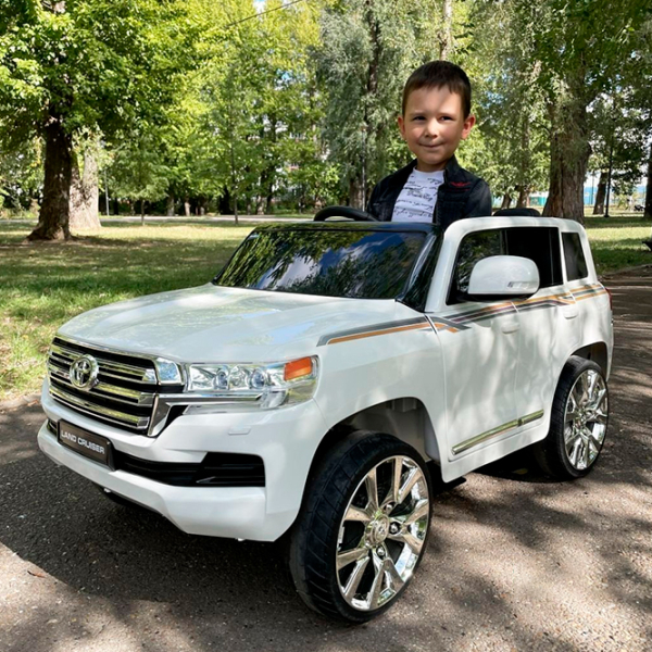 Mașină electrică Toyota Land Cruiser Richi Tichi JJ2022/1 White 3+ | 30 kg | 7 km/h photo 3