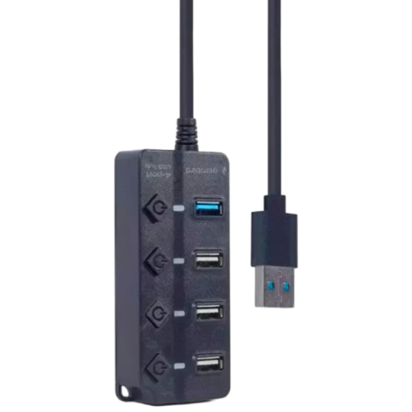 Адаптер Gembird UHB-U3P4-01 Черный USB Type-A photo 4