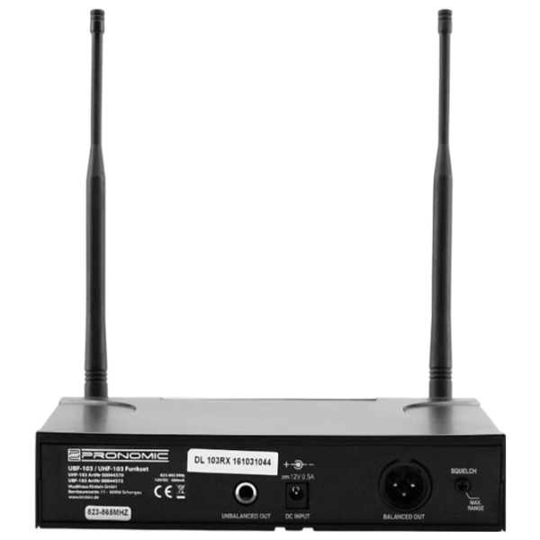 Microfon Professional Pronomic UHF-103 SET Black  photo 4